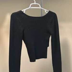 Women's Knitted Reversible Cropped Sweater